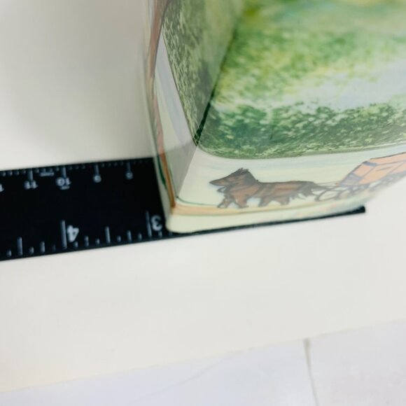 Farmhouse Amish Ceramic Milk Carton Vase VTG 1977 Horse Buggy Artist Signed - Picture 11 of 14